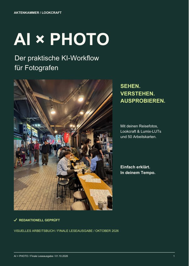 Titelblatt des AI × PHOTO Arbeitsbuchs